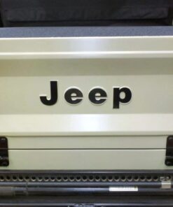 Jeep CJ black vinyl decal set tailgate.